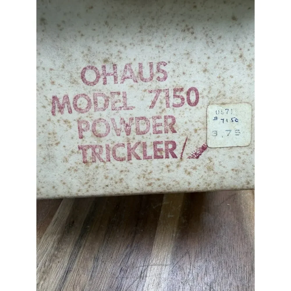 VINTAGE OHAUS POWDER TRICKLER WEIGHTED BASE